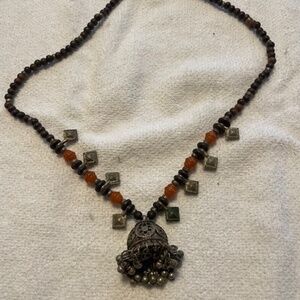 Necklaces - silver and scarab